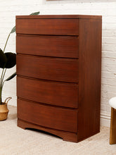 Load image into Gallery viewer, Five Drawer Bowed Front Art Deco Dresser Highboy