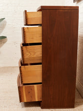 Load image into Gallery viewer, Five Drawer Bowed Front Art Deco Dresser Highboy