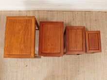 Load image into Gallery viewer, Mid-Century Chinese Lacquered Teakwood Ming Style Nesting Tables