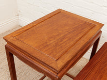 Load image into Gallery viewer, Mid-Century Chinese Lacquered Teakwood Ming Style Nesting Tables