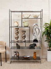 Load image into Gallery viewer, 1970s smoked glass mid-century Etagere Shelf Room Divider