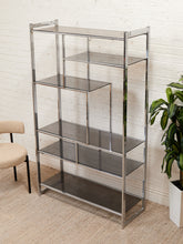 Load image into Gallery viewer, 1970s smoked glass mid-century Etagere Shelf Room Divider