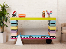 Load image into Gallery viewer, Memphis Style Console Cabinet by Designer Aliyah Rivera