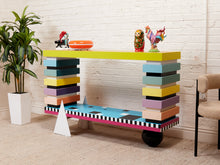 Load image into Gallery viewer, Memphis Style Console Cabinet by Designer Aliyah Rivera