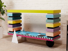 Load image into Gallery viewer, Memphis Style Console Cabinet by Designer Aliyah Rivera