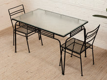 Load image into Gallery viewer, Mid Century Outdoor Patio Table with 2 Chairs