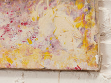 Load image into Gallery viewer, Corner Figure Textural Abstract Figurative Painting in Cream Pink and Yellow