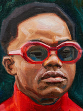Load image into Gallery viewer, Photographer in Red Contemporary Portrait Painting with Camera Original Painting