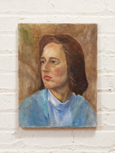 Load image into Gallery viewer, Portrait of Woman in Blue Original Painting