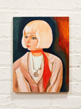 Load image into Gallery viewer, Woman in Red Scarf Original Painting