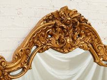 Load image into Gallery viewer, Louis XV Style Gilt Wall Mirror with Rococo Carved Floral Frame