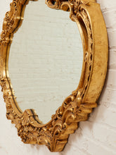 Load image into Gallery viewer, Louis XV Style Gilt Wall Mirror with Rococo Carved Floral Frame
