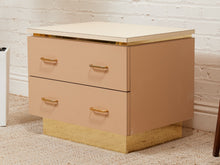 Load image into Gallery viewer, Double Drawer Mid Century Nightstand