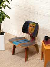 Load image into Gallery viewer, Spencer Collins Hand-Painted Eames Style Molded Plywood Chair with Abstract Portrait