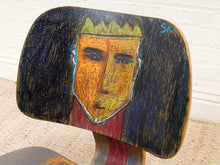 Load image into Gallery viewer, Spencer Collins Hand-Painted Eames Style Molded Plywood Chair with Abstract Portrait