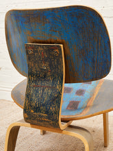 Load image into Gallery viewer, Spencer Collins Hand-Painted Eames Style Molded Plywood Chair with Abstract Portrait