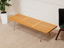Load image into Gallery viewer, George Nelson Style Platform Bench With Metal Base