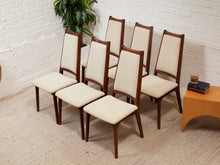 Load image into Gallery viewer, Restored Vintage Mid Century Dining Chairs Set of 6