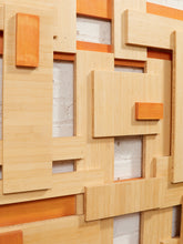 Load image into Gallery viewer, Palm Springs Orange and Wood Brutalist Sculpture