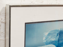 Load image into Gallery viewer, Blue Iceberg Framed Polar Landscape Print in Cool Blue Tones