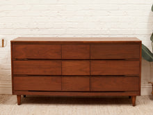 Load image into Gallery viewer, Restored 9 drawer Mid Century Dresser