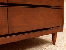 Load image into Gallery viewer, Restored 9 drawer Mid Century Dresser