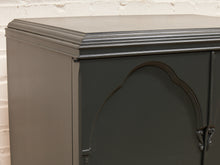 Load image into Gallery viewer, Dark Green Antique Bar Hutch