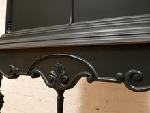 Load image into Gallery viewer, Dark Green Antique Bar Hutch