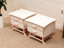 Load image into Gallery viewer, Pair of Retro 50’s Asian Style Nightstands
