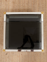 Load image into Gallery viewer, Brass & Chrome Smoked Table