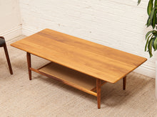 Load image into Gallery viewer, Solid Walnut Room and Board Coffee Table with Caning