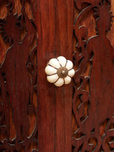 Load image into Gallery viewer, George Zee Style Mid-Century Asian Heavily Hand Carved Flip Top Dry Bar Cabinet