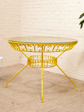 Load image into Gallery viewer, Arthur Umanoff Yellow Vintage Outdoor Table
