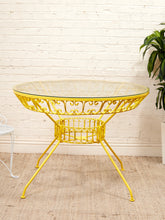Load image into Gallery viewer, Arthur Umanoff Yellow Vintage Outdoor Table