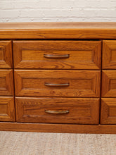 Load image into Gallery viewer, Oak 9 Drawer Dresser