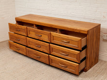 Load image into Gallery viewer, Oak 9 Drawer Dresser