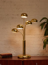 Load image into Gallery viewer, Mid Century Modern Brass Tiered Eyeball Lamp