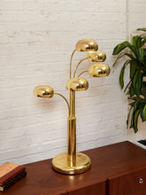 Load image into Gallery viewer, Mid Century Modern Brass Tiered Eyeball Lamp