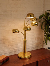 Load image into Gallery viewer, Mid Century Modern Brass Tiered Eyeball Lamp