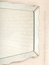 Load image into Gallery viewer, Large Art Deco Scalloped Etched Wall Mirror
