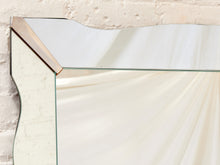 Load image into Gallery viewer, Large Art Deco Scalloped Etched Wall Mirror