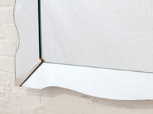 Load image into Gallery viewer, Large Art Deco Scalloped Etched Wall Mirror