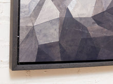 Load image into Gallery viewer, Faceted Cliff Large Geometric Abstract Landscape in Gray and White