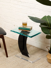 Load image into Gallery viewer, Post Modern Italian Glass and Chrome Table