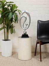 Load image into Gallery viewer, Plinth Cream Cylindrical Pedestal Side Table