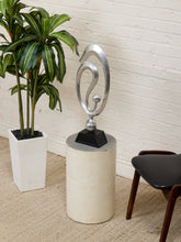Load image into Gallery viewer, Plinth Cream Cylindrical Pedestal Side Table