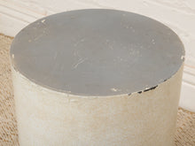 Load image into Gallery viewer, Plinth Cream Cylindrical Pedestal Side Table
