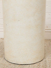 Load image into Gallery viewer, Plinth Cream Cylindrical Pedestal Side Table