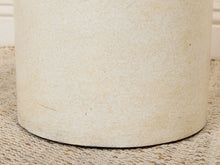 Load image into Gallery viewer, Plinth Cream Cylindrical Pedestal Side Table