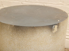 Load image into Gallery viewer, Plinth Cream Cylindrical Pedestal Side Table
